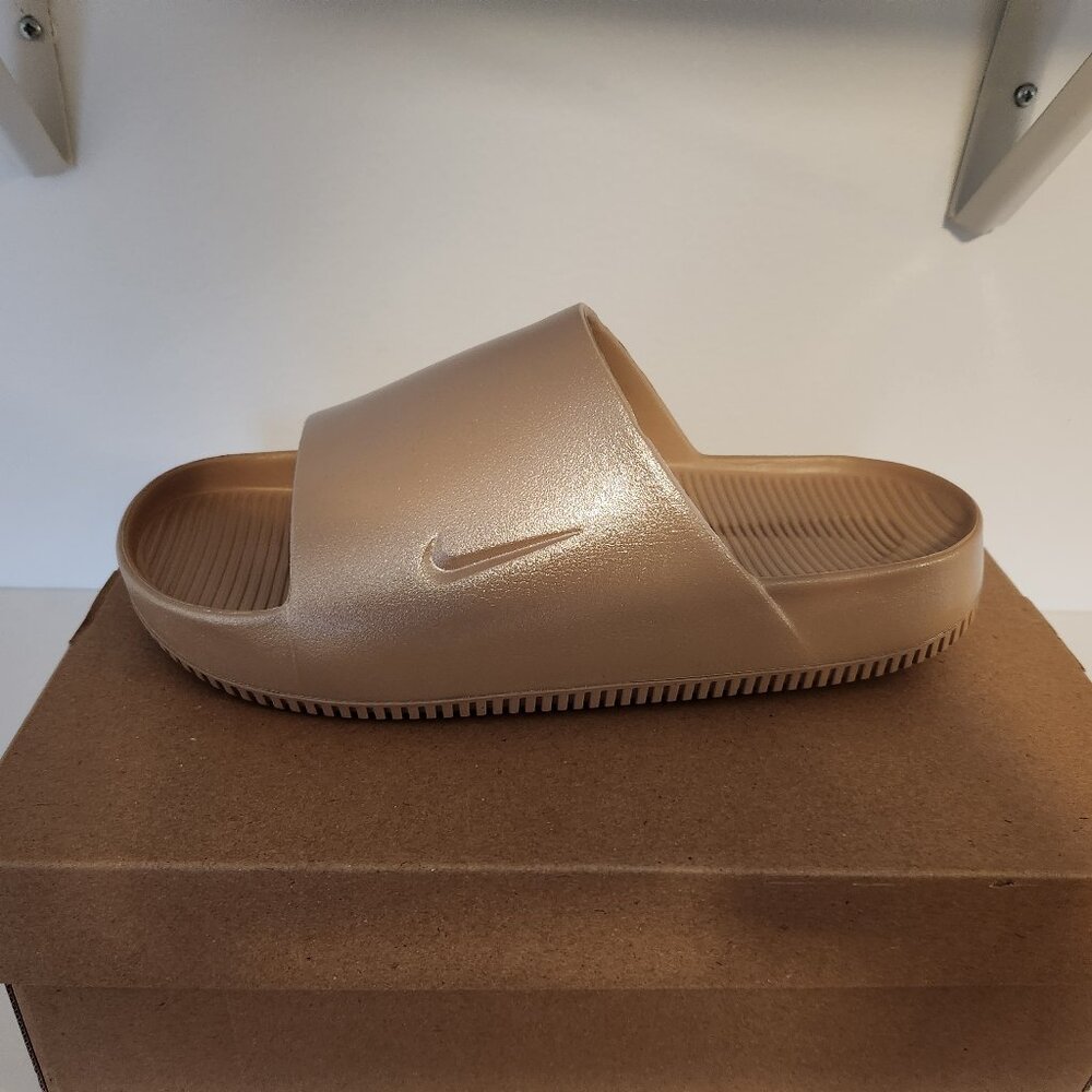 Nike Women’s Slide Sandals in Metallic Nude